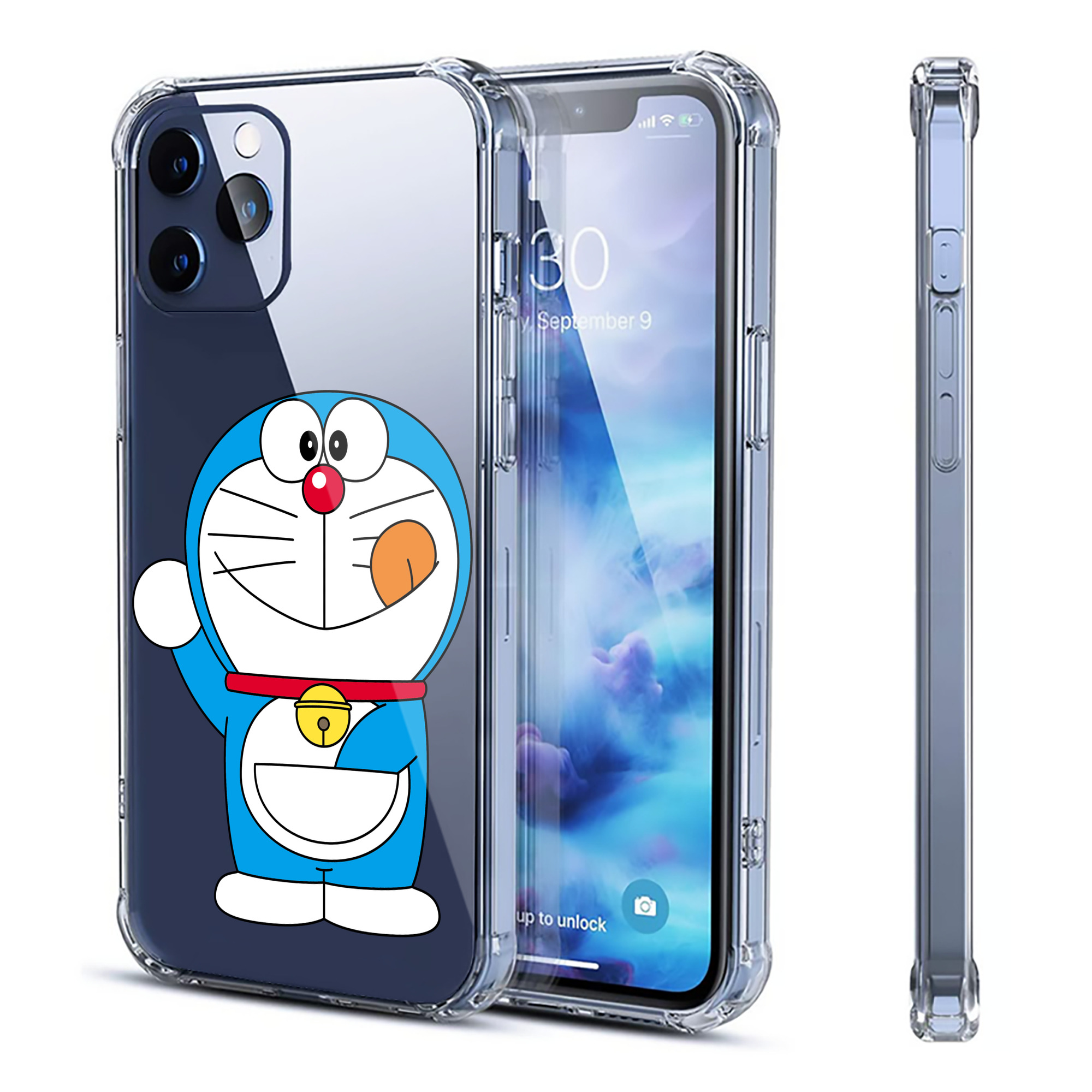 （画像用） ドラえもん Doraemon 【iPhone 12シリーズ対応】透明スマホケース（クリアソフトケース）